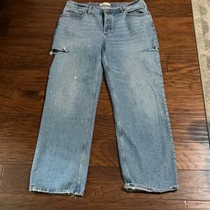 Abercrombie & Fitch Light Blue Baggy Jeans